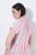 Ulla Popken 849969 Gestreepte midi-jurk met ruches Roze - Midi jurken - Midi jurken in grote maten