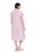 Ulla Popken 849969 Gestreepte midi-jurk met ruches Roze - Midi jurken - Midi jurken in grote maten