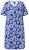 Ulla Popken 850121 Jersey jurk met korte mouwen en V-hals Blauw - Jersey jurken - 