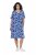 Ulla Popken 850121 Jersey jurk met korte mouwen en V-hals Blauw - Jersey jurken - 