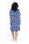 Ulla Popken 850121 Jersey jurk met korte mouwen en V-hals Blauw - Jersey jurken - 