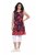 Ulla Popken 850175 Bedrukte jersey jurk Koraal - Jersey jurken - 