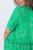 Ulla Popken 850204 Jersey jurk met korte mouwen en V-hals Groen - Jersey jurken - 