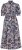Ulla Popken 850298 Gebloemde blousejurk Donkerblauw - Maxi jurken - Maxi jurken in grote maten