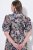 Ulla Popken 850298 Gebloemde blousejurk Donkerblauw - Maxi jurken - Maxi jurken in grote maten