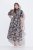Ulla Popken 850298 Gebloemde blousejurk Donkerblauw - Maxi jurken - Maxi jurken in grote maten