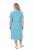 Ulla Popken 850344 Bedrukte T-shirtjurk Turquoise - Midi jurken - Midi jurken in grote maten