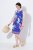Ulla Popken 850367 Bedrukte jersey jurk Donkerblauw - Jersey jurken - 