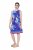 Ulla Popken 850367 Bedrukte jersey jurk Donkerblauw - Jersey jurken - 