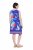 Ulla Popken 850367 Bedrukte jersey jurk Donkerblauw - Jersey jurken - 