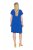 Ulla Popken 850389 Bedrukte chiffon jurk Blauw - Kleedjes - Jurken in alle maten