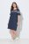 Ulla Popken 850401 Gebloemd nachthemd Donkerblauw - Nachthemden - 