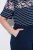 Ulla Popken 850403 Pyjama met bloemenprint Donkerblauw - Pyjama's en Loungewear - 