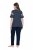 Ulla Popken 850403 Pyjama met bloemenprint Donkerblauw - Pyjama's en Loungewear - 