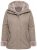 Ulla Popken 850509 Jas van imitatiebont Taupe - Jassen - Damesjassen in grote maten