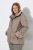 Ulla Popken 850509 Jas van imitatiebont Taupe - Jassen - Damesjassen in grote maten