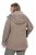 Ulla Popken 850509 Jas van imitatiebont Taupe - Jassen - Damesjassen in grote maten