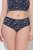 Ulla Popken 850538 Gebloemde slips van biologisch katoen 2-pack Donkerblauw - Slips - 
