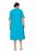 Ulla Popken 850724 Midi-jurk met korte mouwen en strikceintuur Turquoise - Midi jurken - Midi jurken in grote maten
