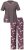 Ulla Popken 850903 Pyjama met bloemenprint 2-pack Bruin - Pyjama's en Loungewear - 