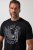 JP1880 851008 T-shirt met borstprint Zwart TALL - TALL T-shirts - TALL T-Shirts Heren