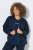 Ulla Popken 851040 Sweatvest met rits Donkerblauw - Sweatshirts - Sweatshirts voor dames in grote maten