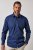 JP1880 851055 Gedessineerd strijkvrij business-overhemd lange mouw Donkerblauw TALL - TALL overhemden - TALL overhemden met extra lengte