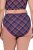 Ulla Popken 851070 Geruite slips van biologisch katoen 5-pack Violet - Slips - 