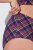 Ulla Popken 851071 Geruite slips van biologisch katoen 2-pack Violet - Slips - 