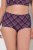 Ulla Popken 851071 Geruite slips van biologisch katoen 2-pack Violet - Slips - 