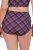 Ulla Popken 851071 Geruite slips van biologisch katoen 2-pack Violet - Slips - 