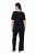 Ulla Popken 851245 Pyjama met strepen Zwart - Pyjama's en Loungewear - 