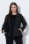 Ulla Popken 851341 Krijtstreep stretch blazer Zwart - Blazers - Blazers in grote maten voor dames