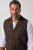 JP1880 851395 Geruit tweed gilet met stretch Donkerbruin - Pakken - Grote Maten Kostuum Heren