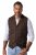 JP1880 851395 Geruit tweed gilet met stretch Donkerbruin - Pakken - Grote Maten Kostuum Heren