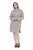Ulla Popken 851563 Gebreide jurk met lange mouwen Beige - Kleedjes - Jurken in alle maten