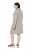 Ulla Popken 851563 Gebreide jurk met lange mouwen Beige - Kleedjes - Jurken in alle maten