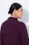 Ulla Popken 851664 Jersey jurk met col Pruim - Kleedjes - Jurken in alle maten