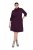 Ulla Popken 851664 Jersey jurk met col Pruim - Kleedjes - Jurken in alle maten
