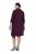 Ulla Popken 851664 Jersey jurk met col Pruim - Kleedjes - Jurken in alle maten