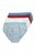 Ulla Popken 851725 Bedrukte slips 5-pack Lila - Slips - 