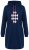 Ulla Popken 851749 Loungejurk met ruitjes en capuchon Donkerblauw - Pyjama's en Loungewear - 