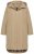Ulla Popken 851764 Oversized jas met afneembare capuchon Zand - Jassen - Jassen in grote maten