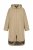 Ulla Popken 851764 Oversized jas met afneembare capuchon Zand - Jassen - Jassen in grote maten