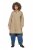 Ulla Popken 851764 Oversized jas met afneembare capuchon Zand - Jassen - Jassen in grote maten