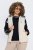 Ulla Popken 851781 Gewatteerd vest met capuchon Gebroken wit - Bodywarmers - 