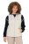 Ulla Popken 851781 Gewatteerd vest met capuchon Gebroken wit - Bodywarmers - 