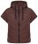 Ulla Popken 851785 Oversized gewatteerd vest met capuchon Bruin - Bodywarmers - 