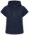 Ulla Popken 851785 Oversized gewatteerd vest met capuchon Donkerblauw - Bodywarmers - 