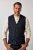 JP1880 851800 Tweed gilet met visgraatmotief Donkerblauw - Pakken - Grote Maten Kostuum Heren